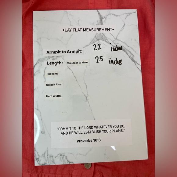 C&C California 100% Linen Blouse Red Orange Coconut Shell Buttons Large Boxy - Picture 6 of 6